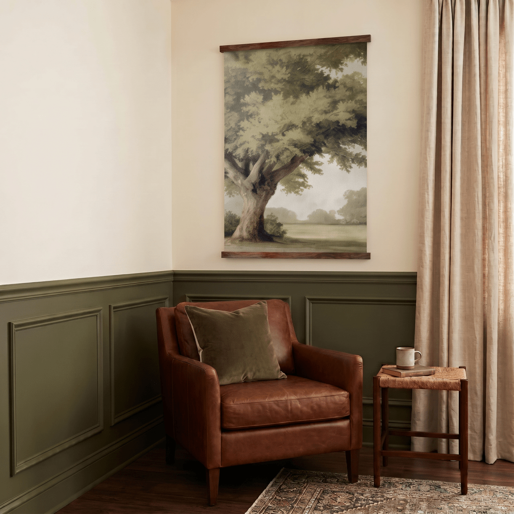 Oak Tree Strokes - Tapestry - Painted Paper