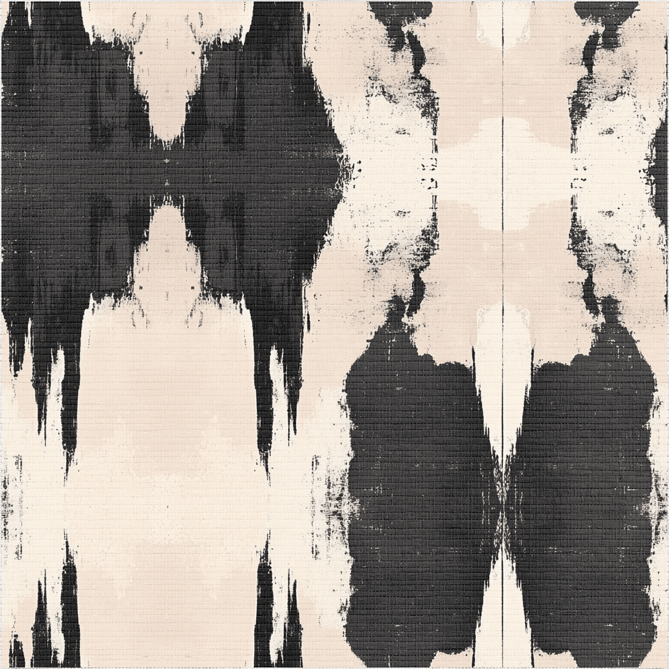 Obsidian Fade Faux Grasscloth Wallpaper - Painted Paper
