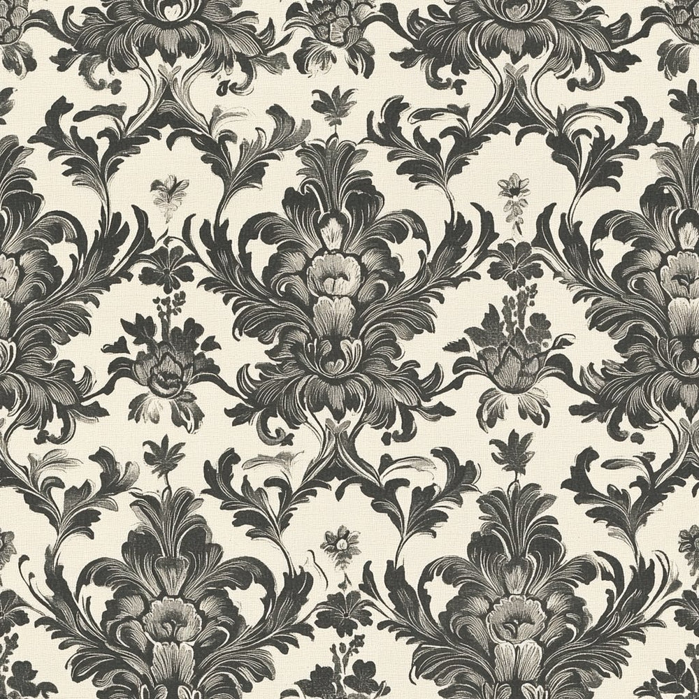 Obsidian Flourish - Painted Paper