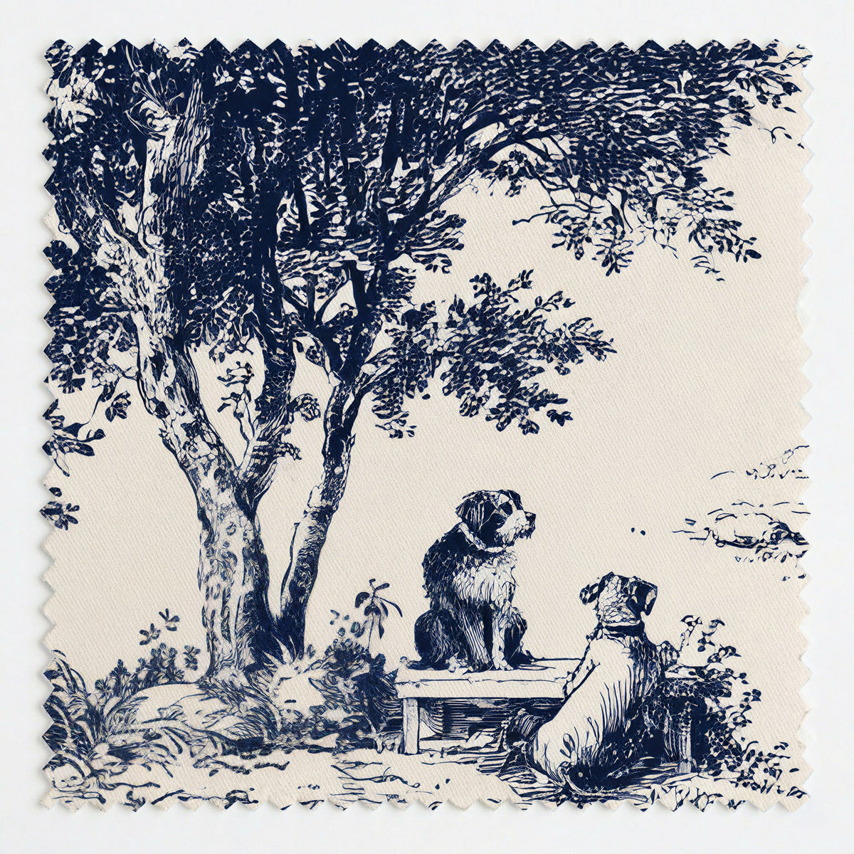 Off Duty Dogs - Fabric - Painted Paper