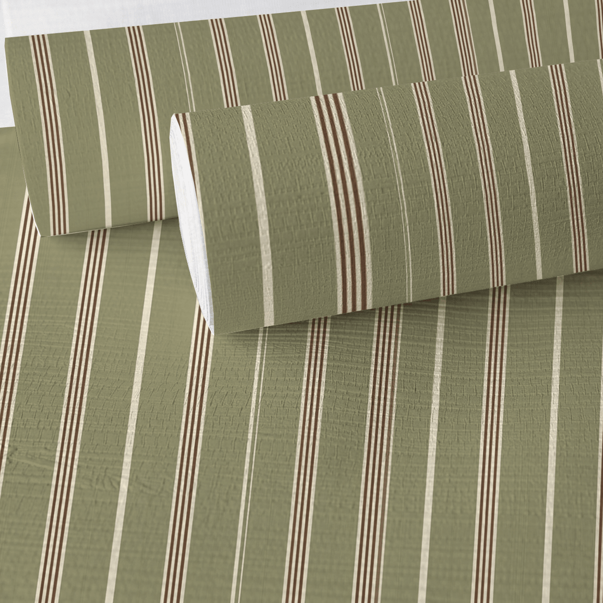 Old Mill Stripe Faux Grasscloth Wallpaper - Painted Paper
