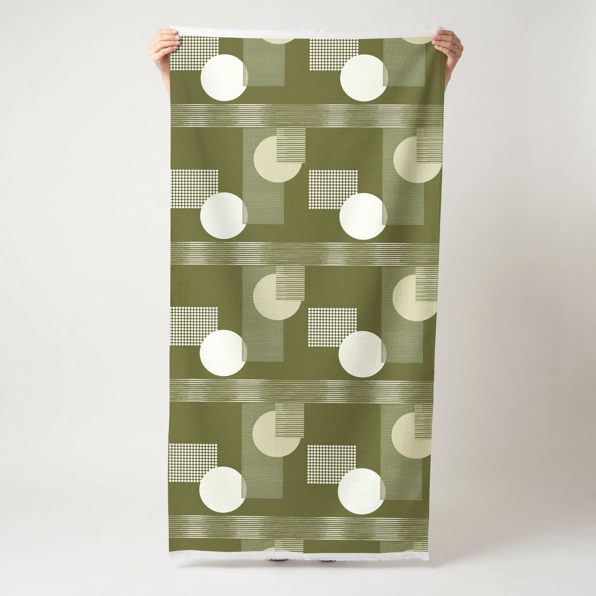 Olive - Fabric - Painted Paper