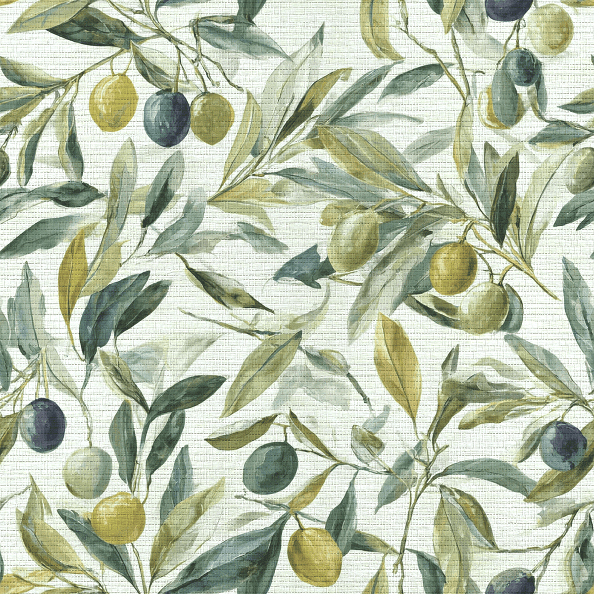 Olive Rustle Faux Grasscloth Wallpaper - Painted Paper