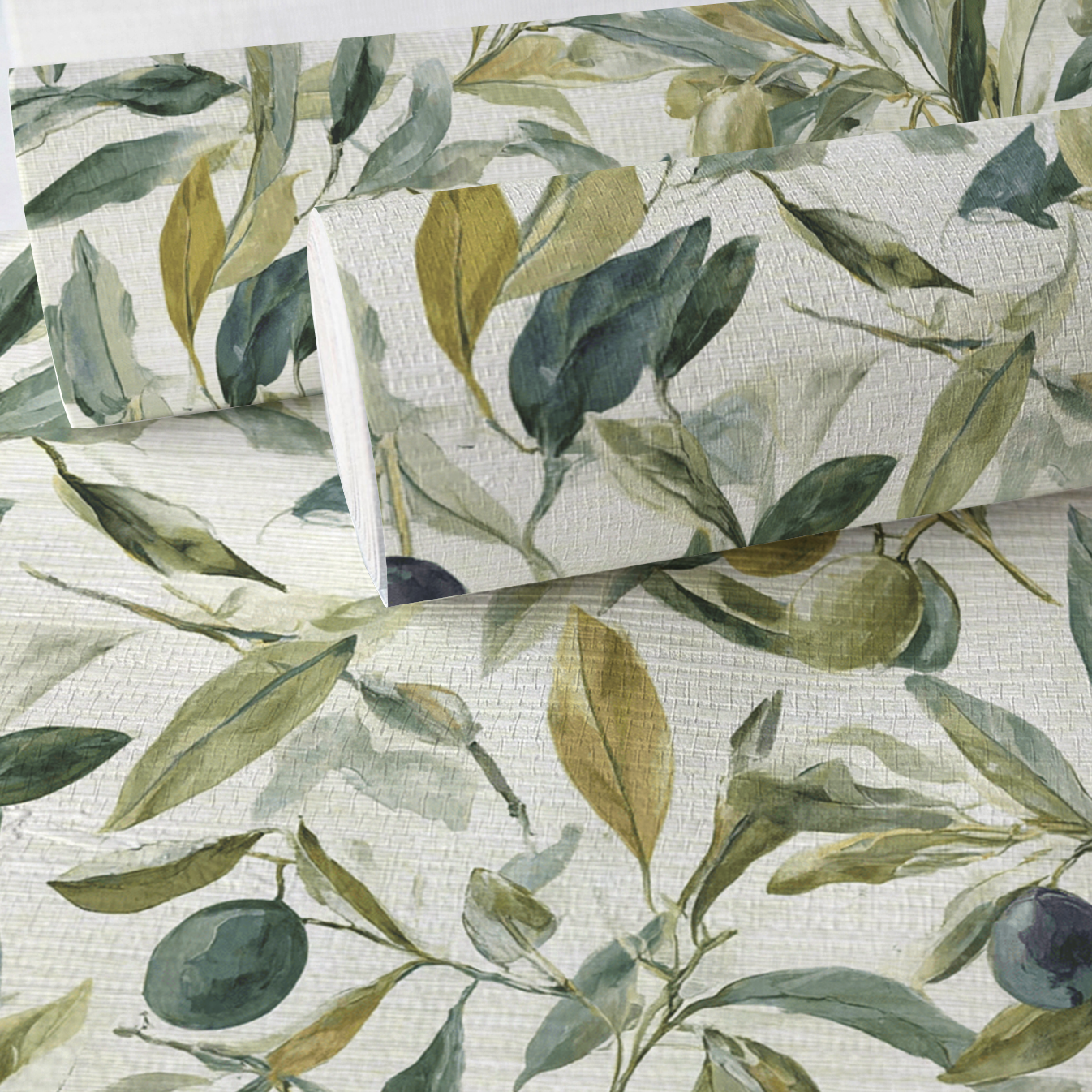 Olive Rustle Faux Grasscloth Wallpaper
