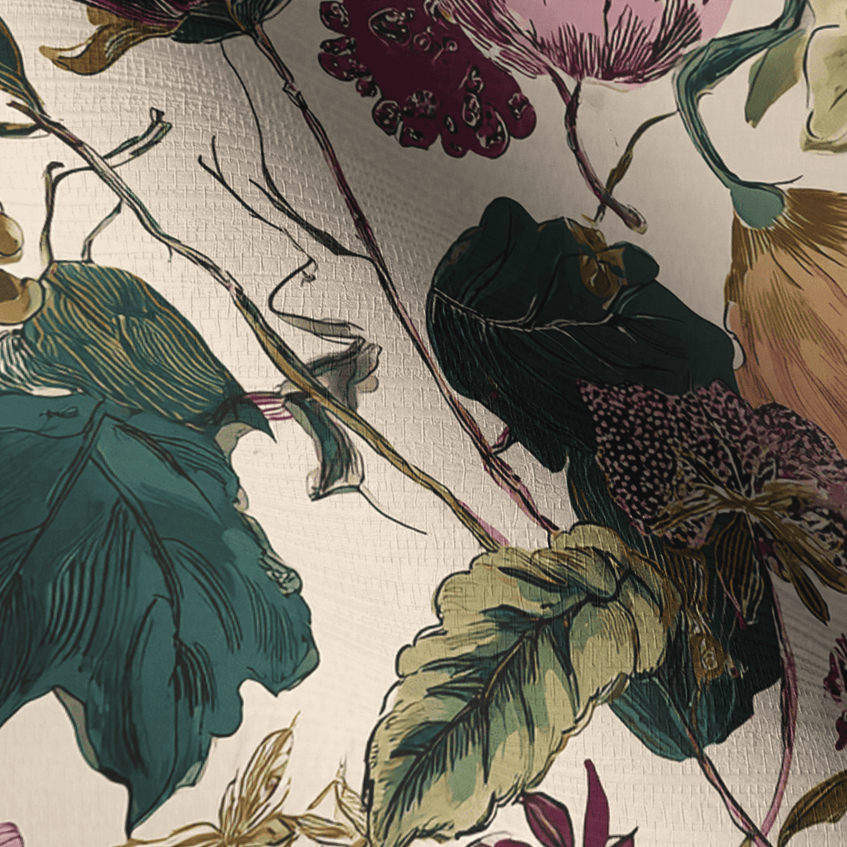 Olivia Grace Faux Grasscloth Wallpaper - Painted Paper