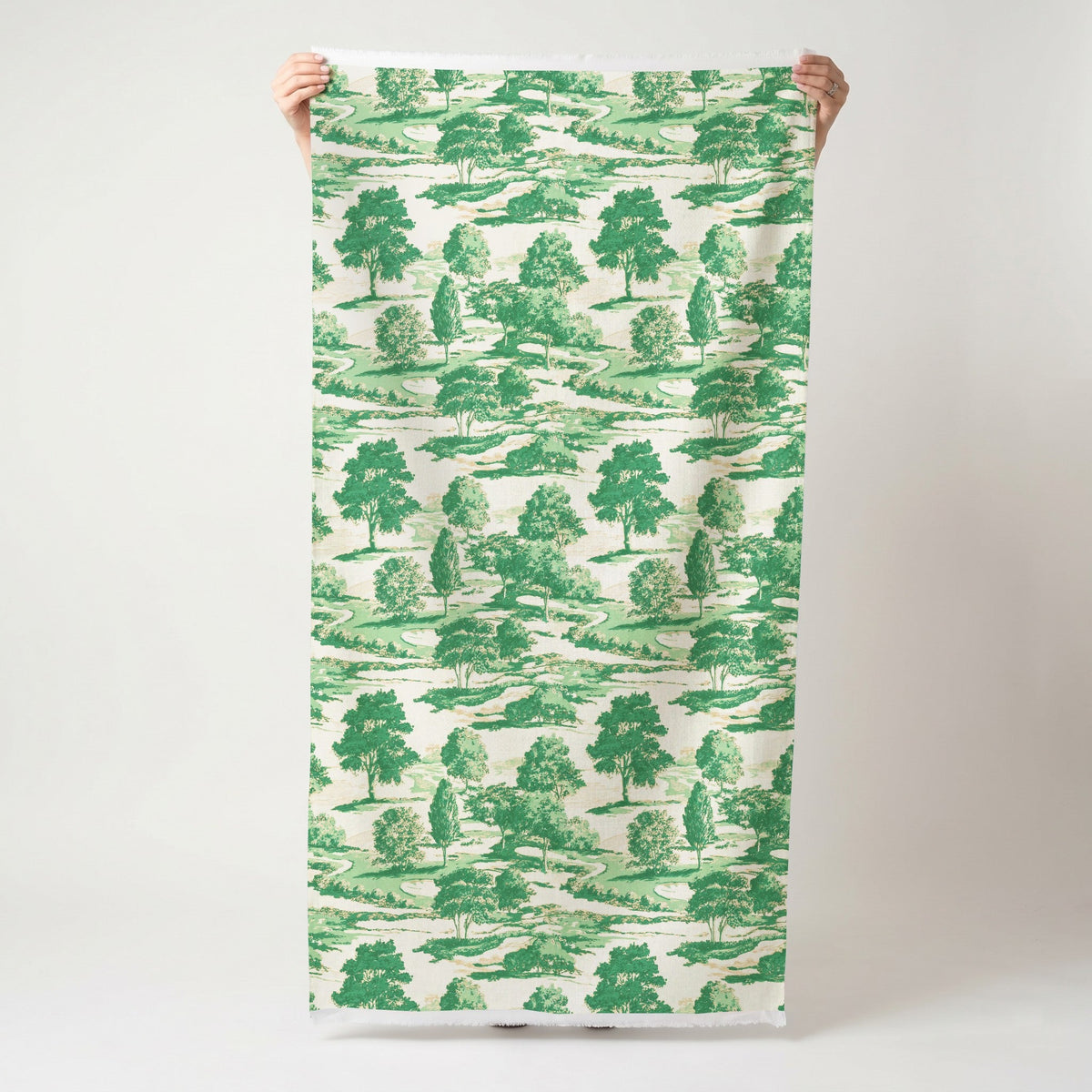 On the Greens - Fabric - Painted Paper