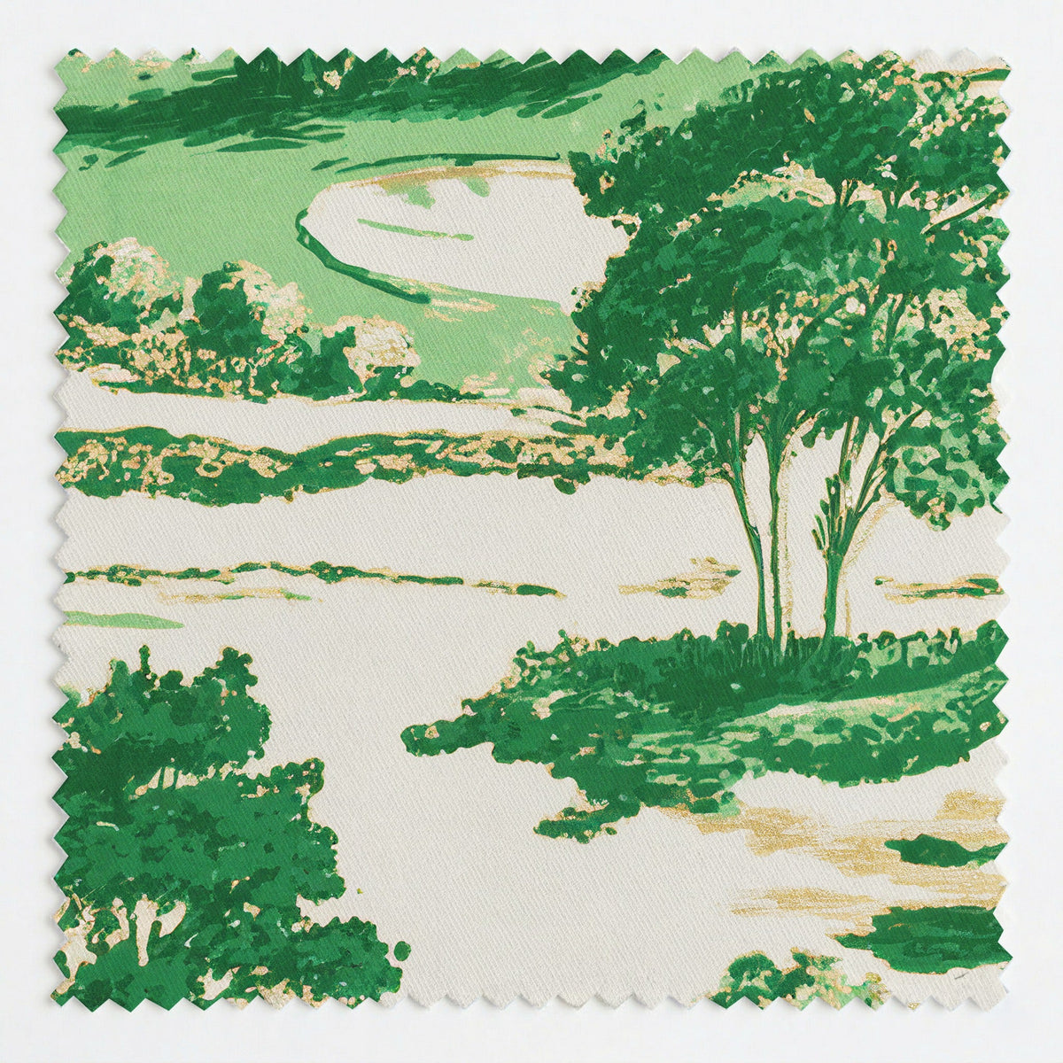 On the Greens - Fabric - Painted Paper