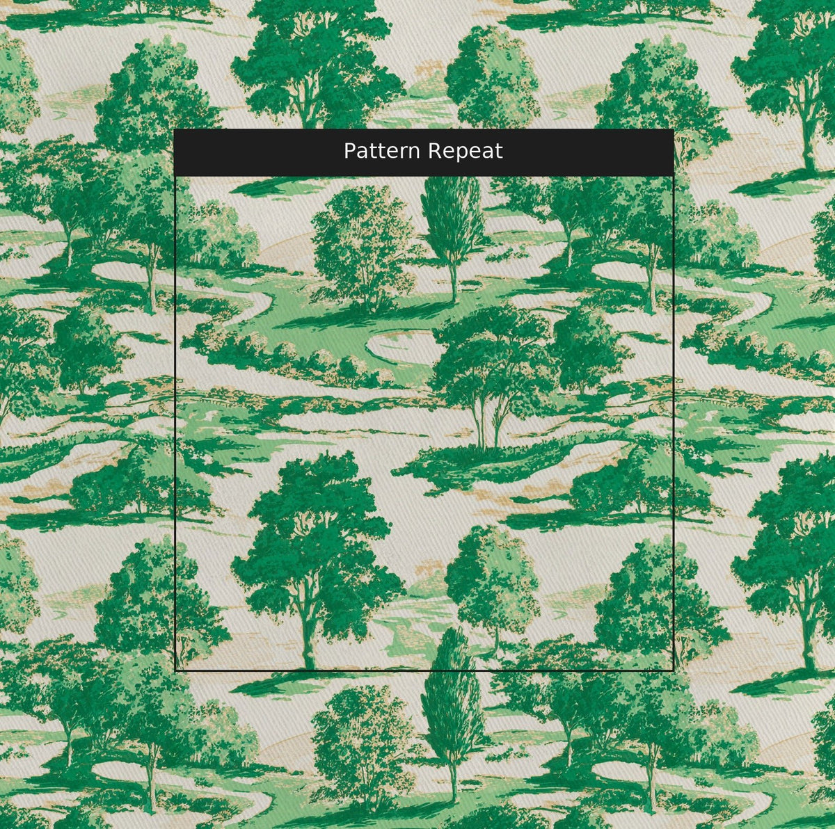 On the Greens - Fabric - Painted Paper