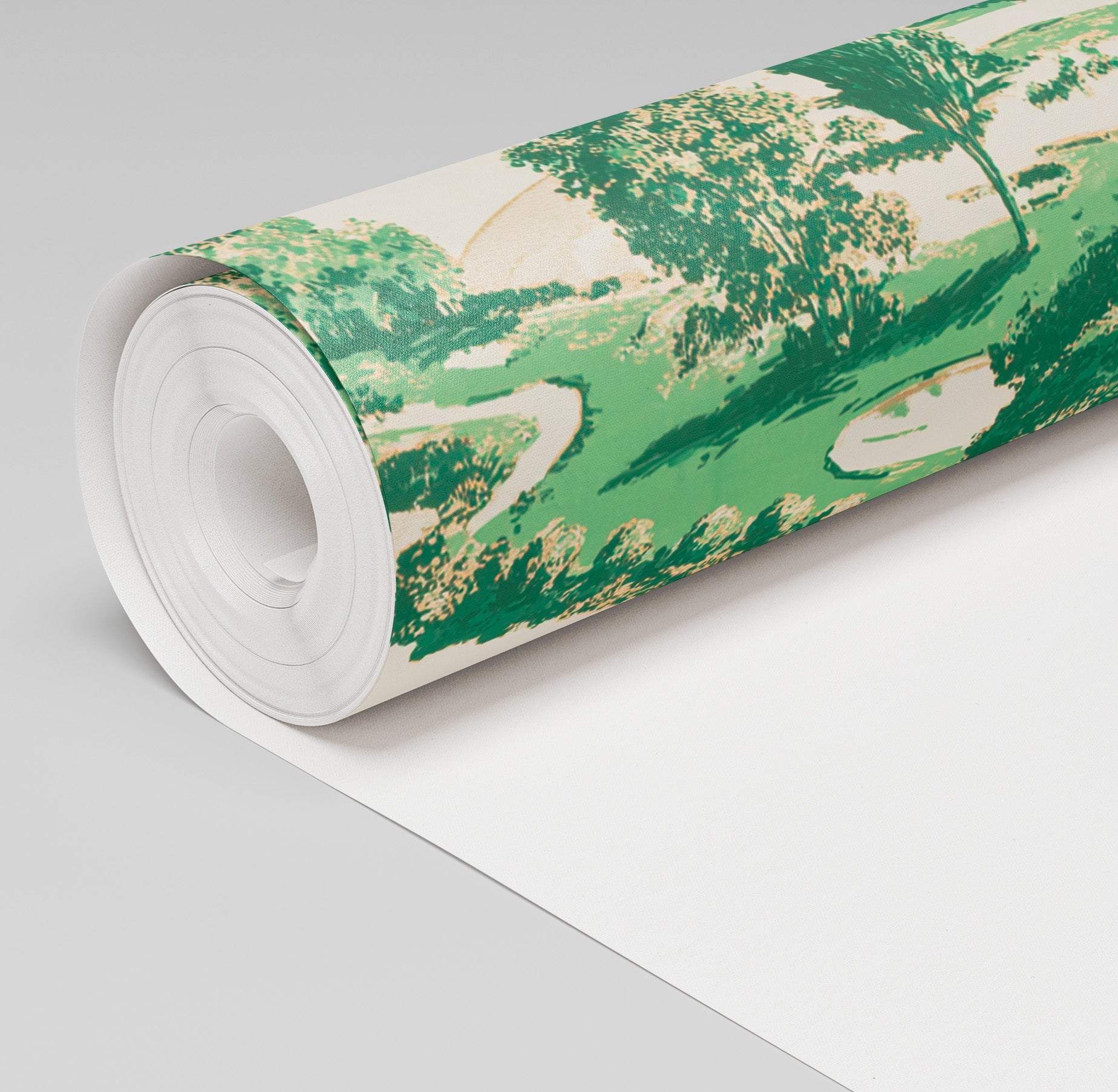 On the Greens Wallpaper - Painted Paper