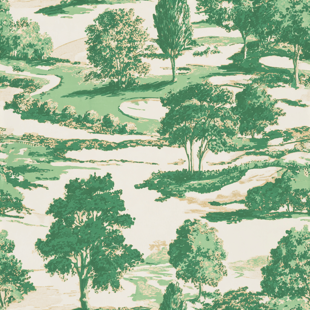 On the Greens Wallpaper - Painted Paper