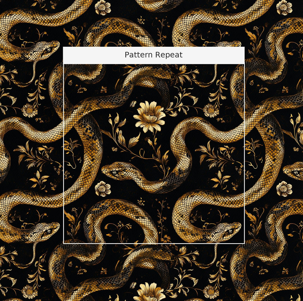 Orla Serpents - Fabric - Painted Paper