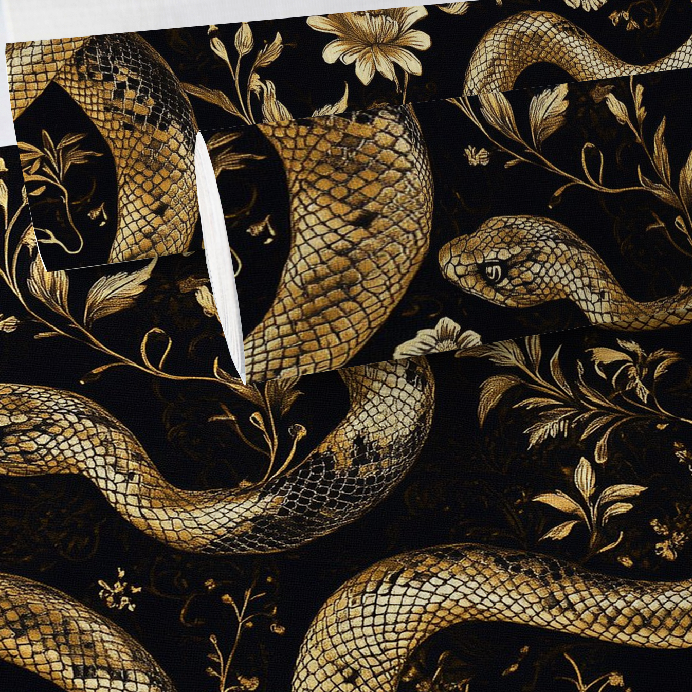 Orla Serpents Faux Grasscloth Wallpaper