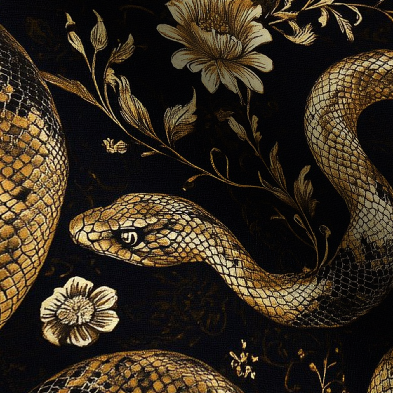 Orla Serpents Faux Grasscloth Wallpaper