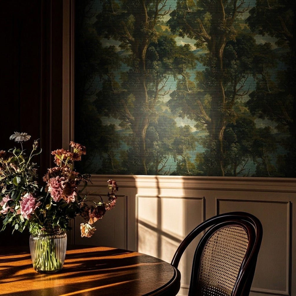 Ottoline Faux Grasscloth Wallpaper - Painted Paper