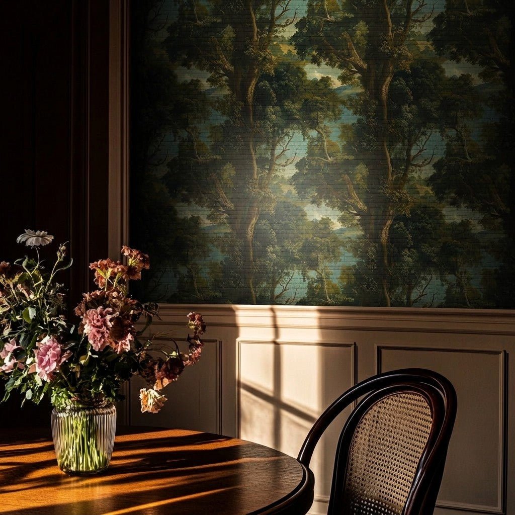 Ottoline Faux Grasscloth Wallpaper - Painted Paper