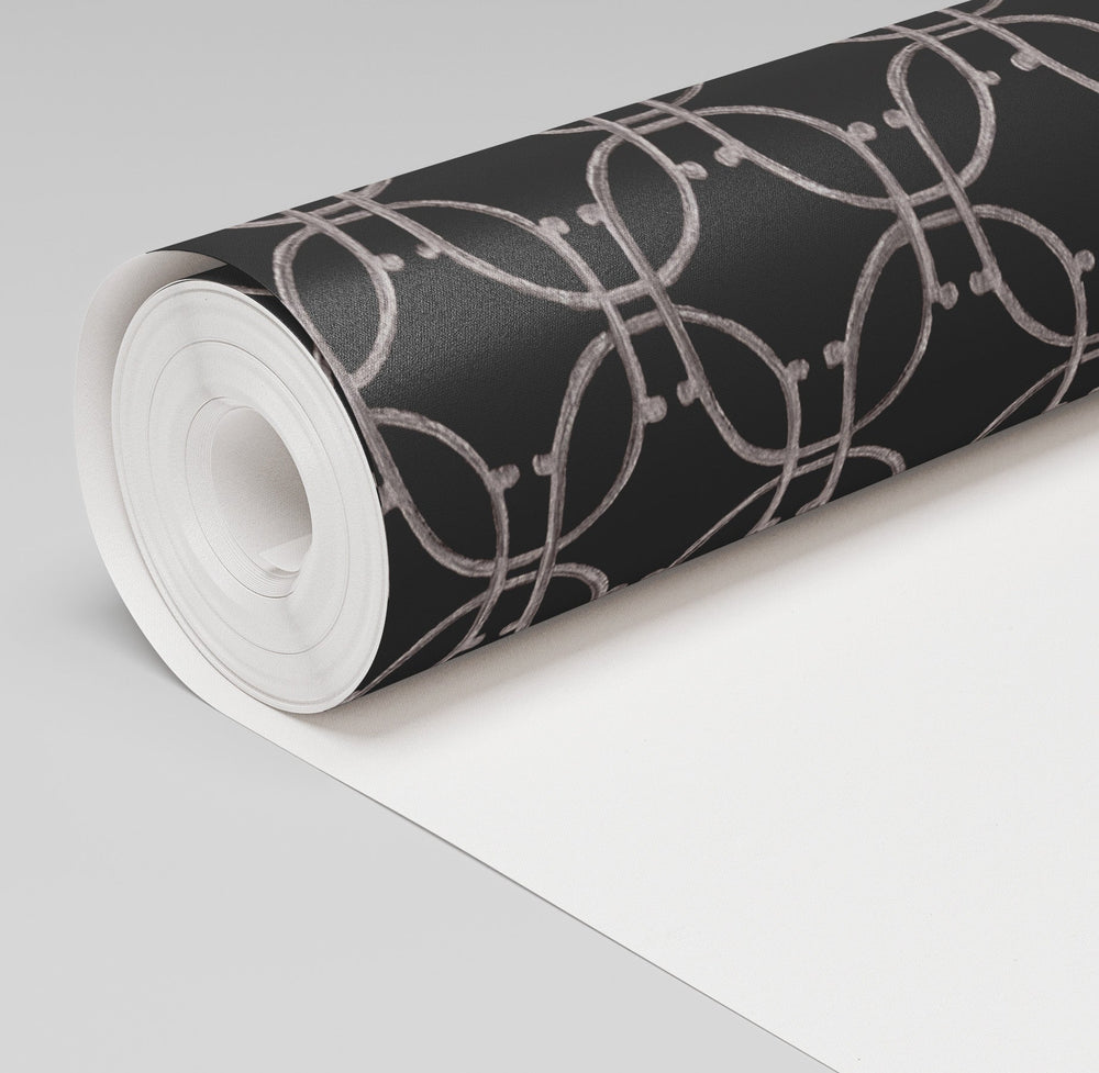Oval Link Wallpaper - Painted Paper