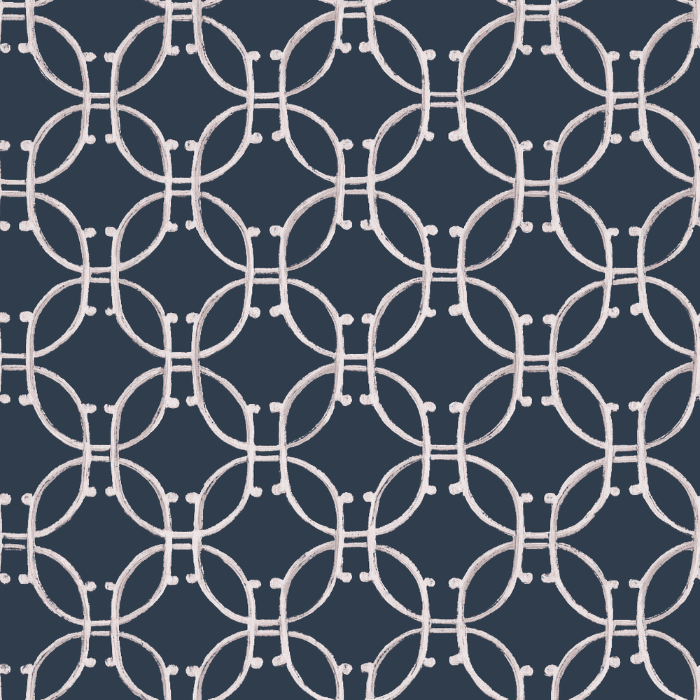 Oval Link Wallpaper - Painted Paper