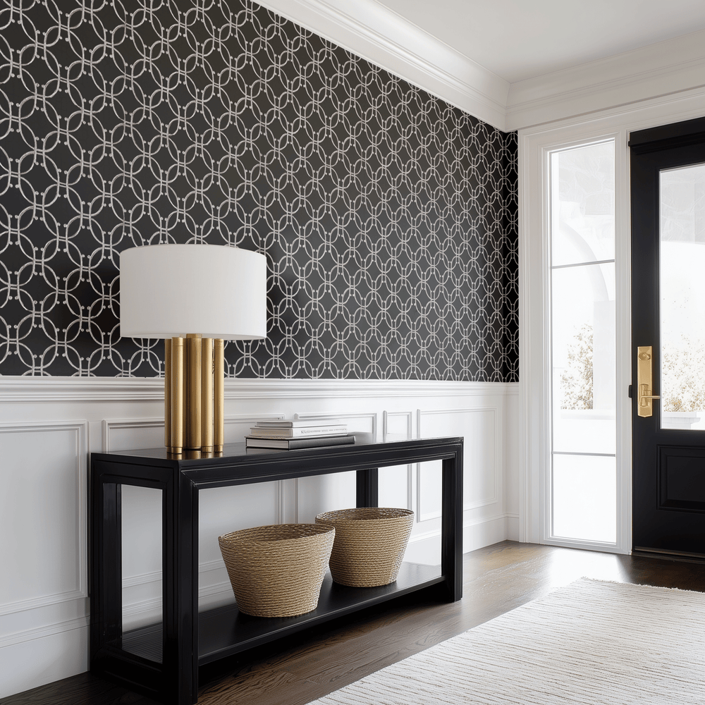 Oval Link Wallpaper - Painted Paper