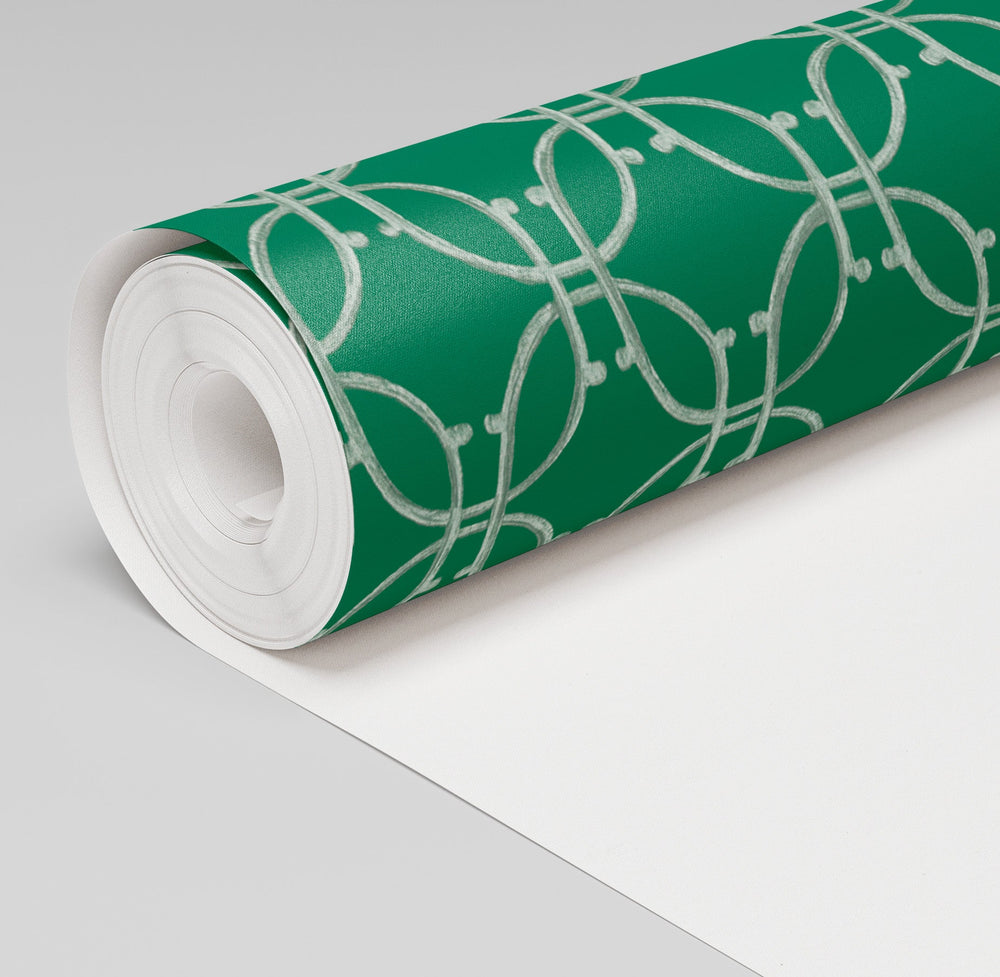 Oval Link Wallpaper - Painted Paper