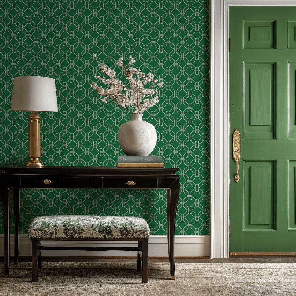 Oval Link Wallpaper - Painted Paper