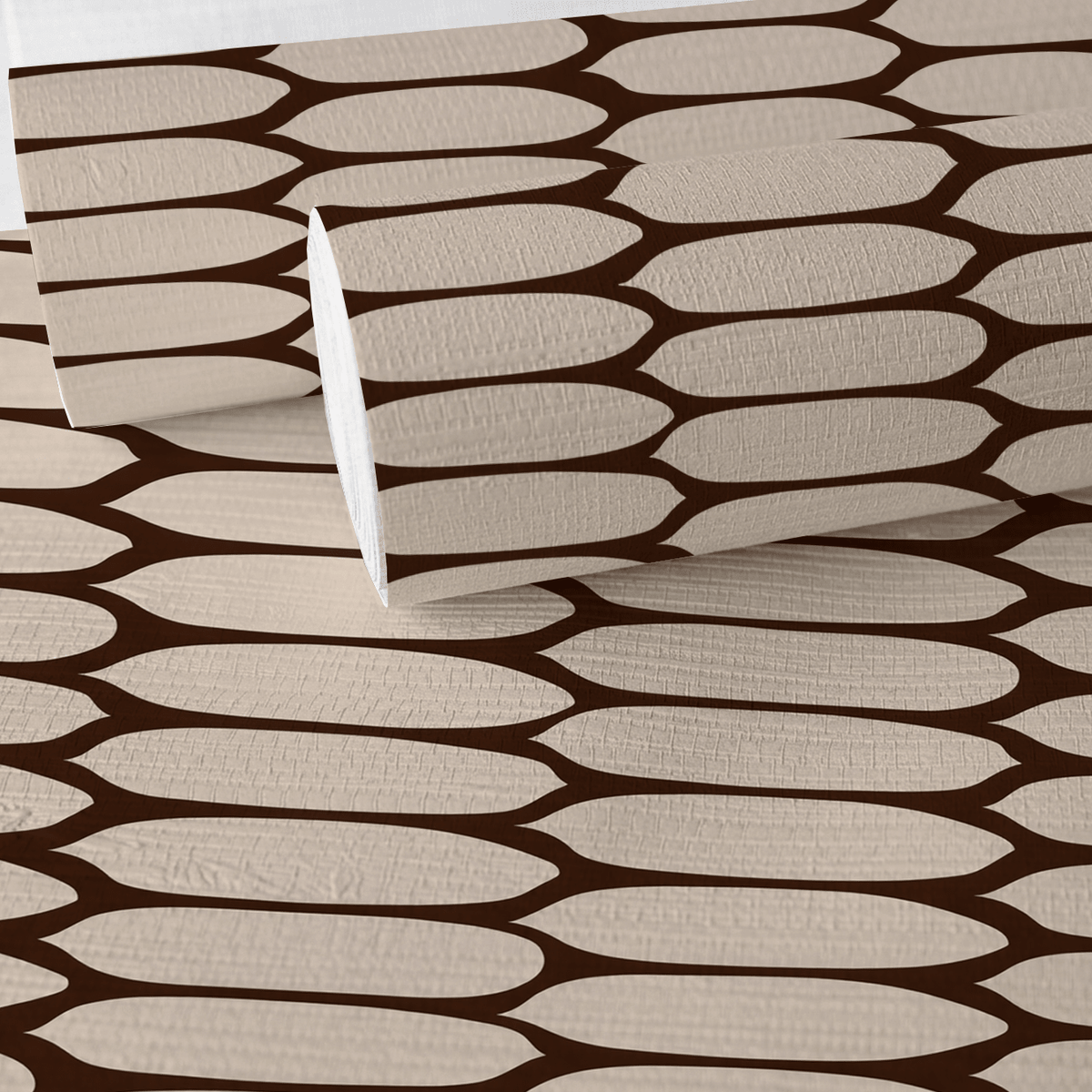 Oval Office - Cream Faux Grasscloth Wallpaper - Painted Paper