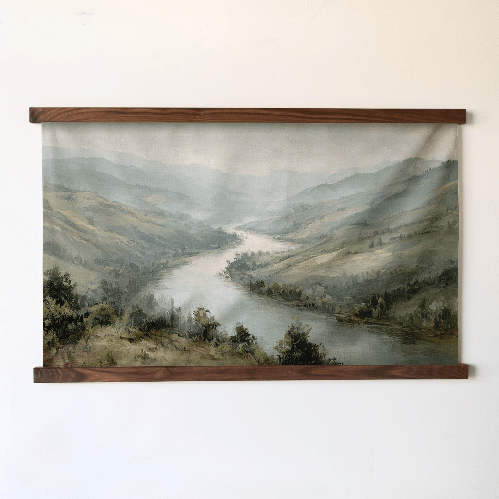 Ozark River Valley - Tapestry - Painted Paper