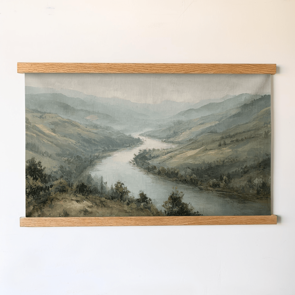 Ozark River Valley - Tapestry - Painted Paper