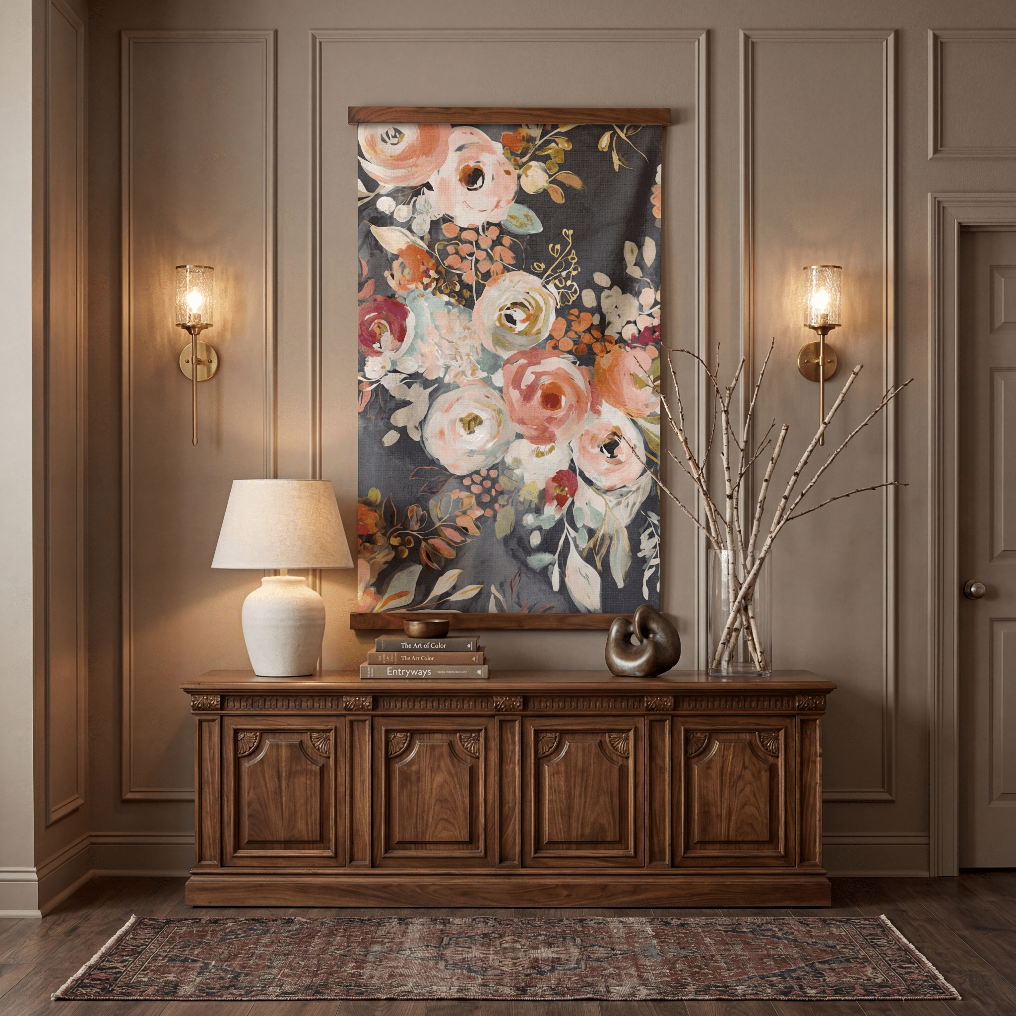 Painted Bouquet - Tapestry - Painted Paper