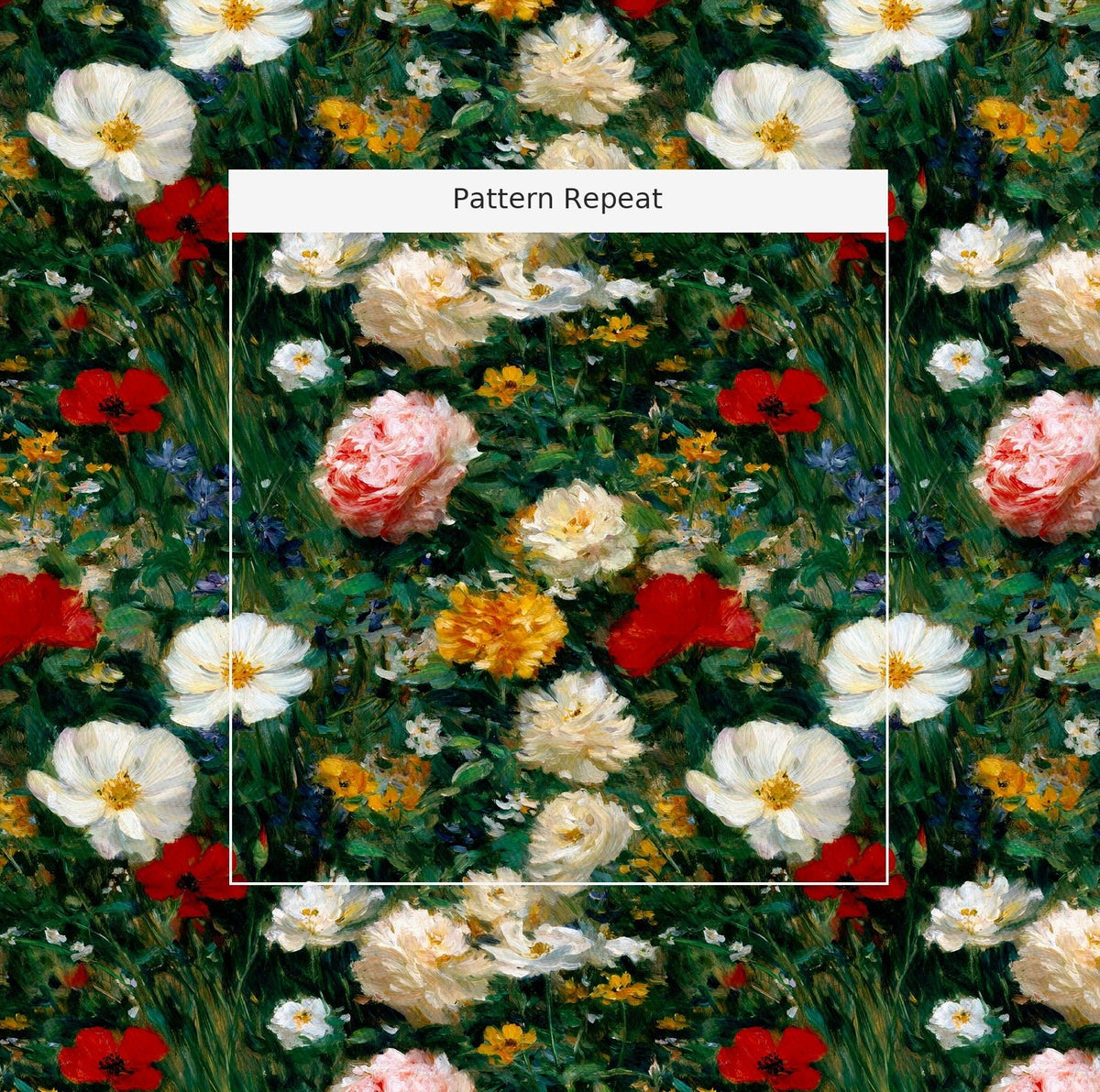 Painted Peonies - Fabric - Painted Paper