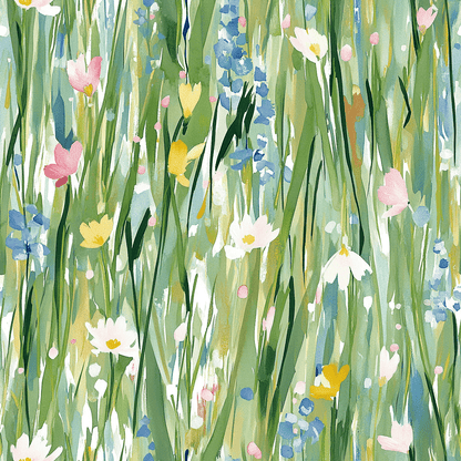 Painter's Meadow Wallpaper - Painted Paper