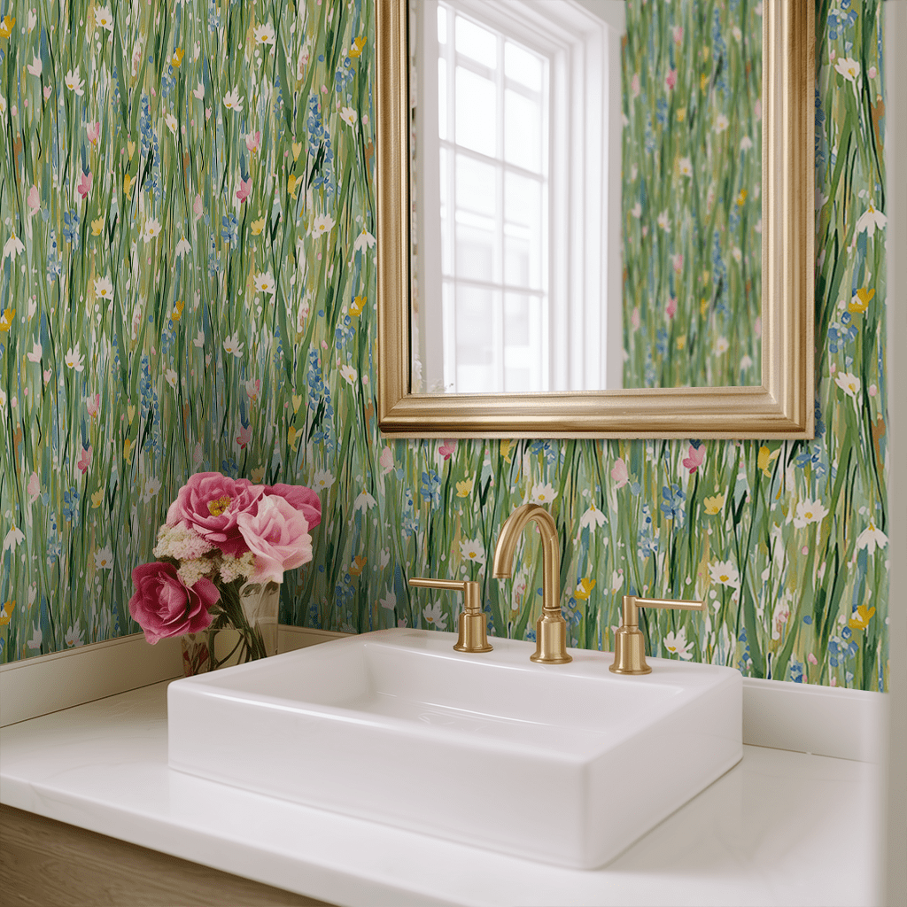 Painter's Meadow Wallpaper - Painted Paper