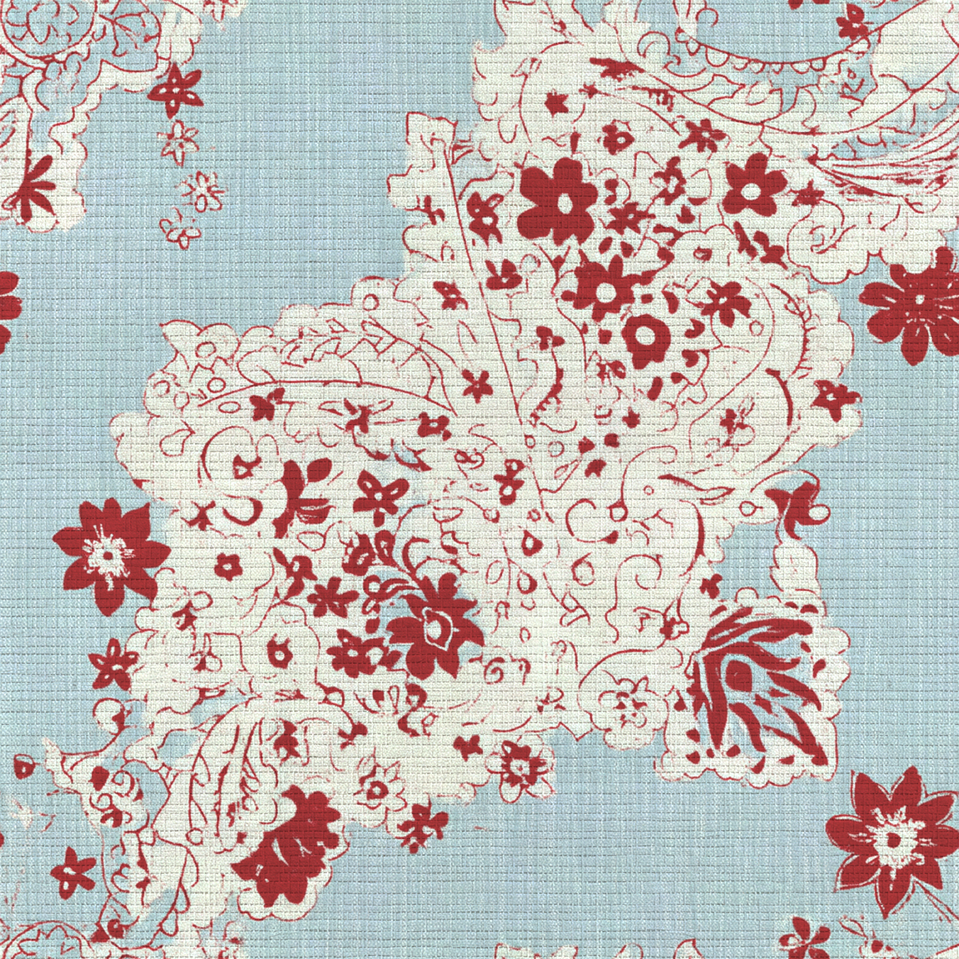 Paisley House Faux Grasscloth Wallpaper