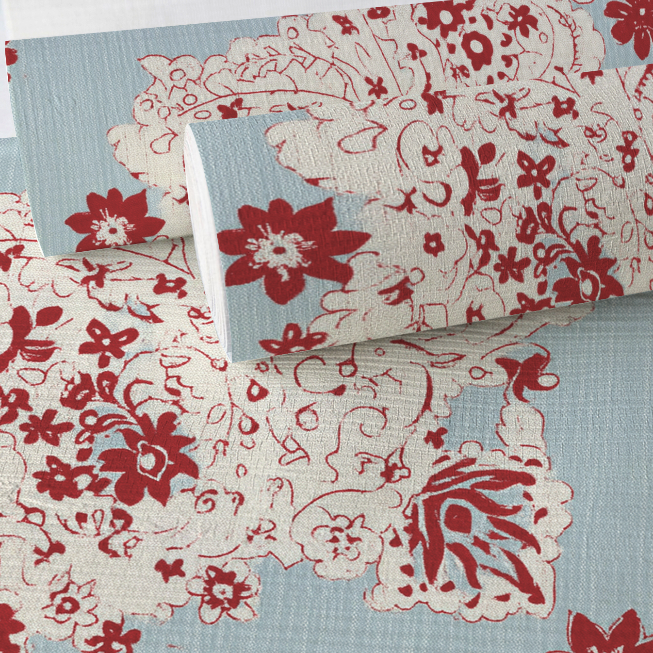 Paisley House Faux Grasscloth Wallpaper