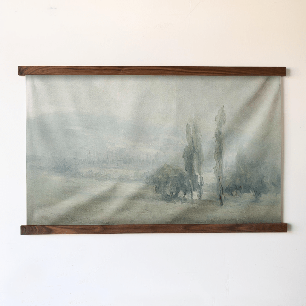 Pale Field Greenery - Tapestry - Painted Paper
