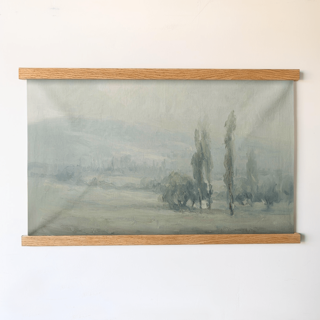 Pale Field Greenery - Tapestry - Painted Paper