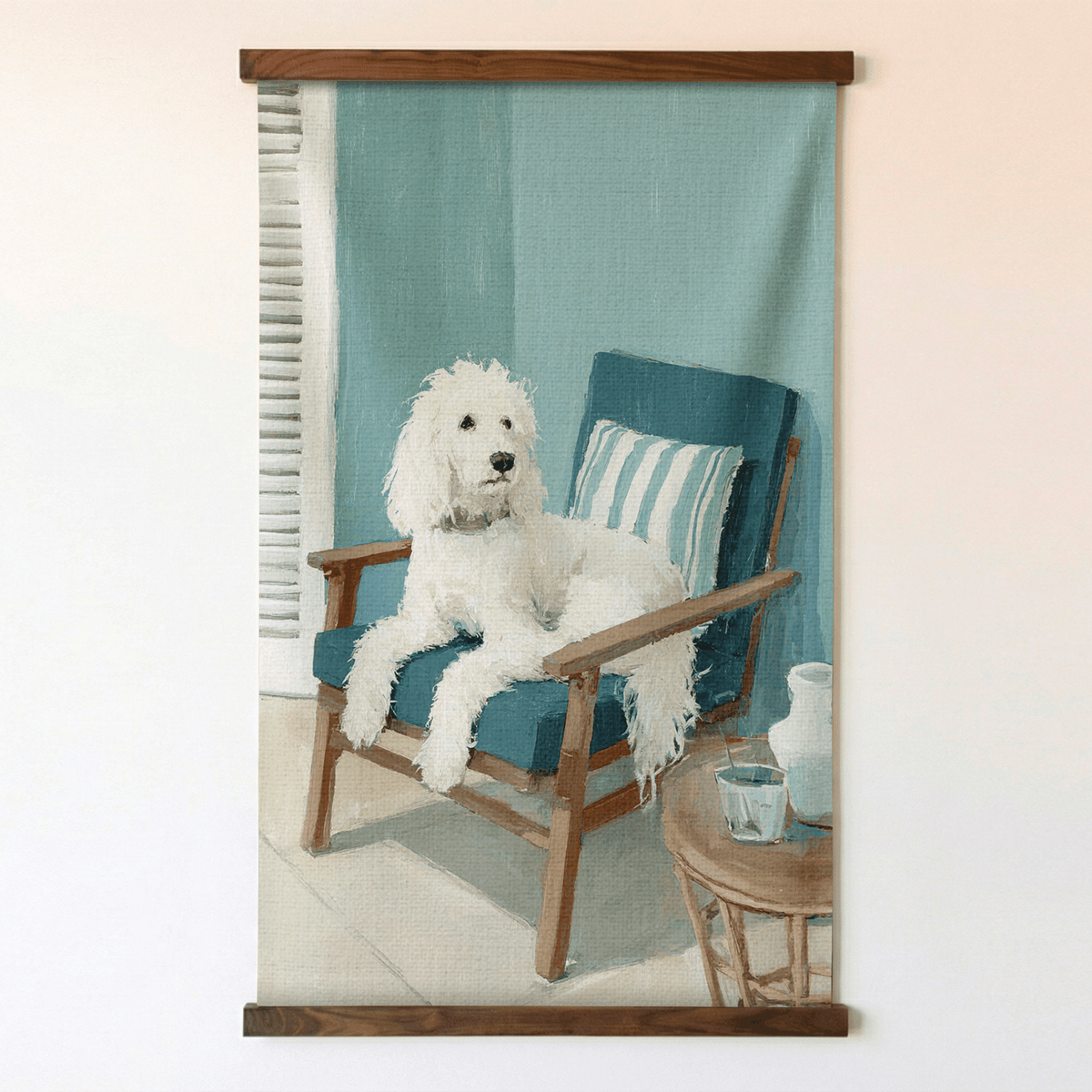 Pampered Pup - Tapestry - Painted Paper