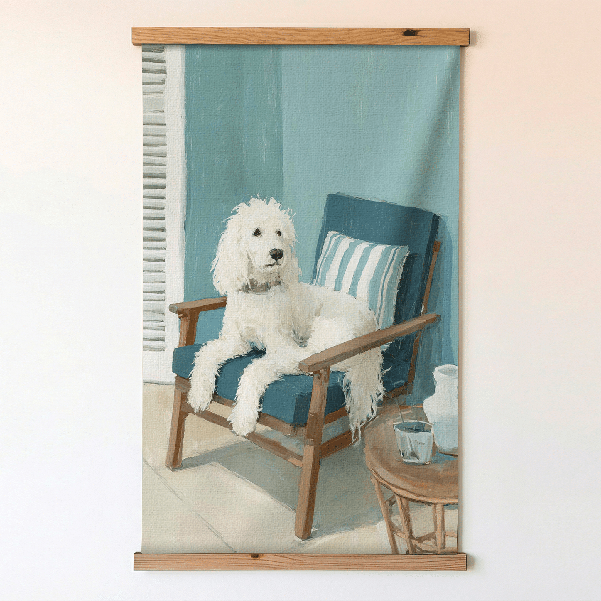 Pampered Pup - Tapestry - Painted Paper