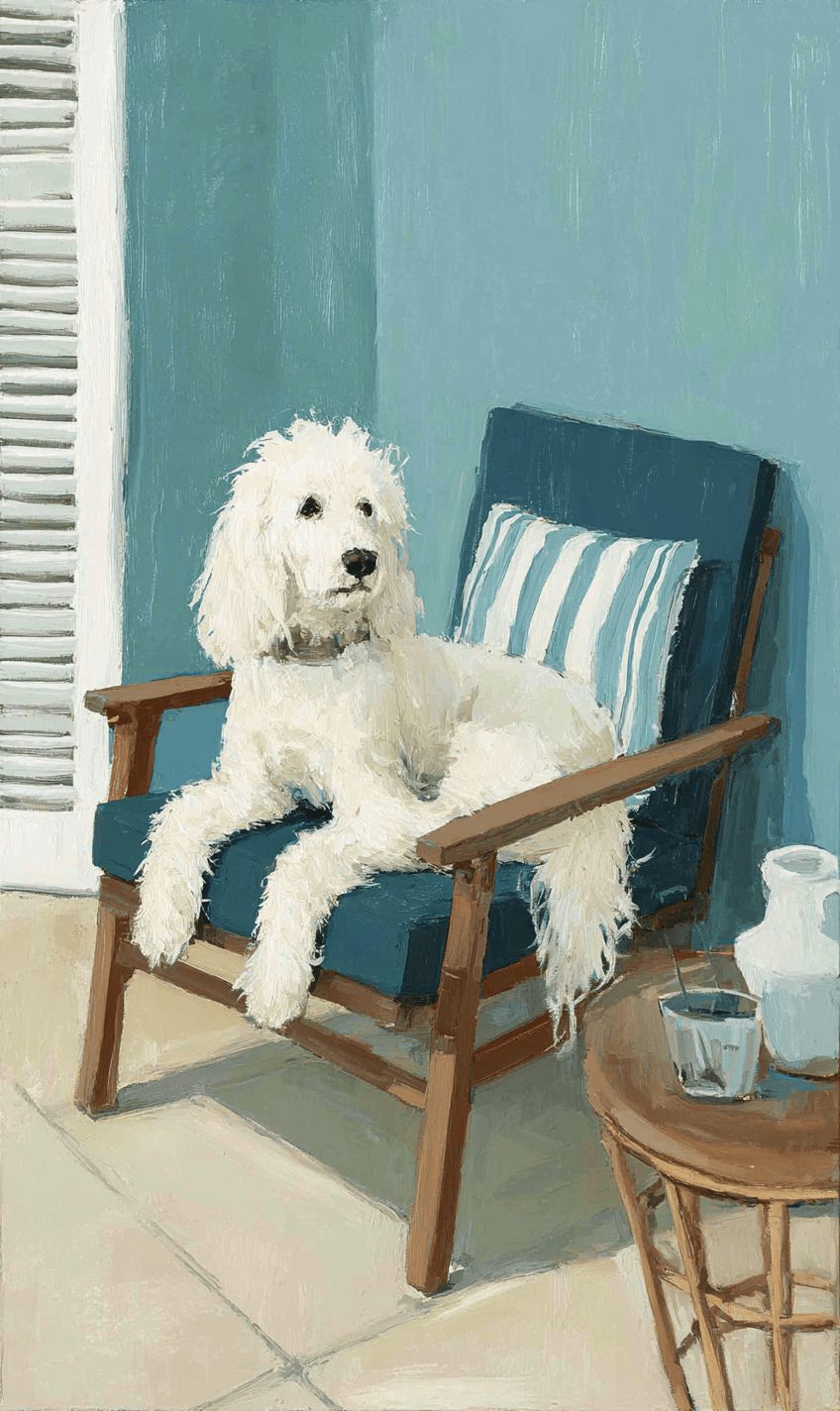 Pampered Pup - Tapestry - Painted Paper