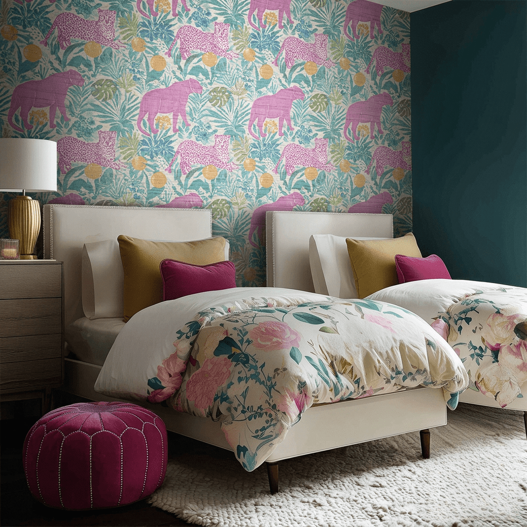 Panthère Faux Grasscloth Wallpaper - Painted Paper