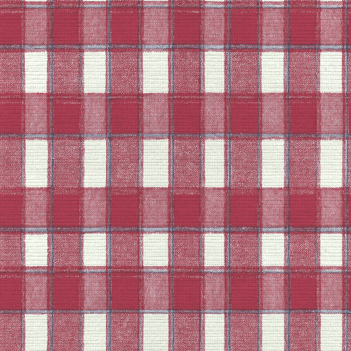 Patchwork Gingham Faux Grasscloth Wallpaper - Painted Paper
