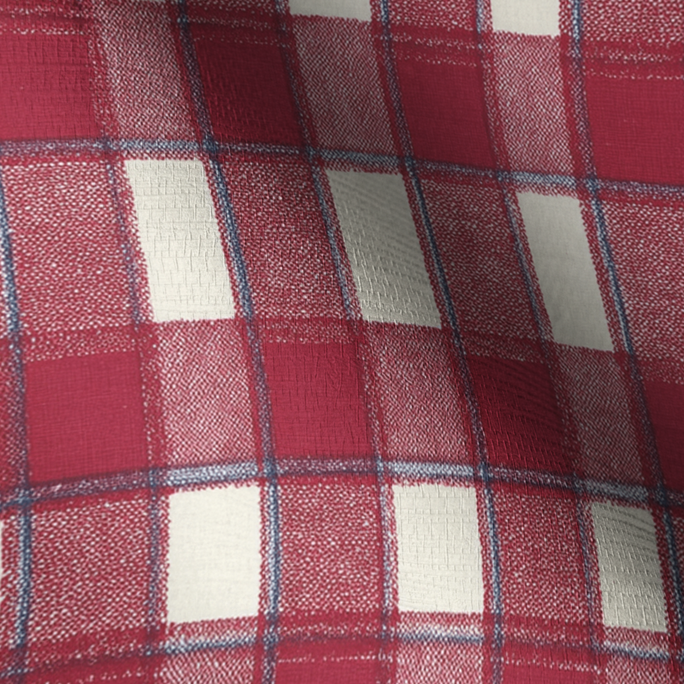 Patchwork Gingham Faux Grasscloth Wallpaper