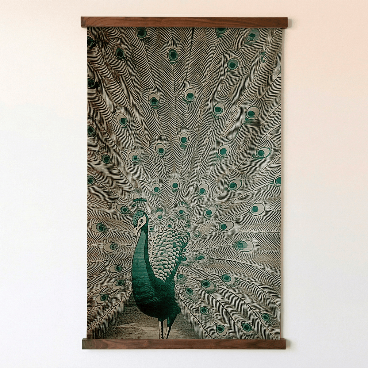 Peacock Feathers - Tapestry - Painted Paper