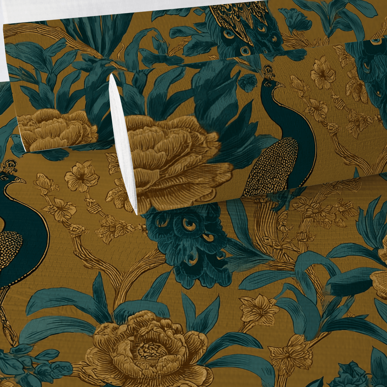 Peacock & Laure Faux Grasscloth Wallpaper - Painted Paper