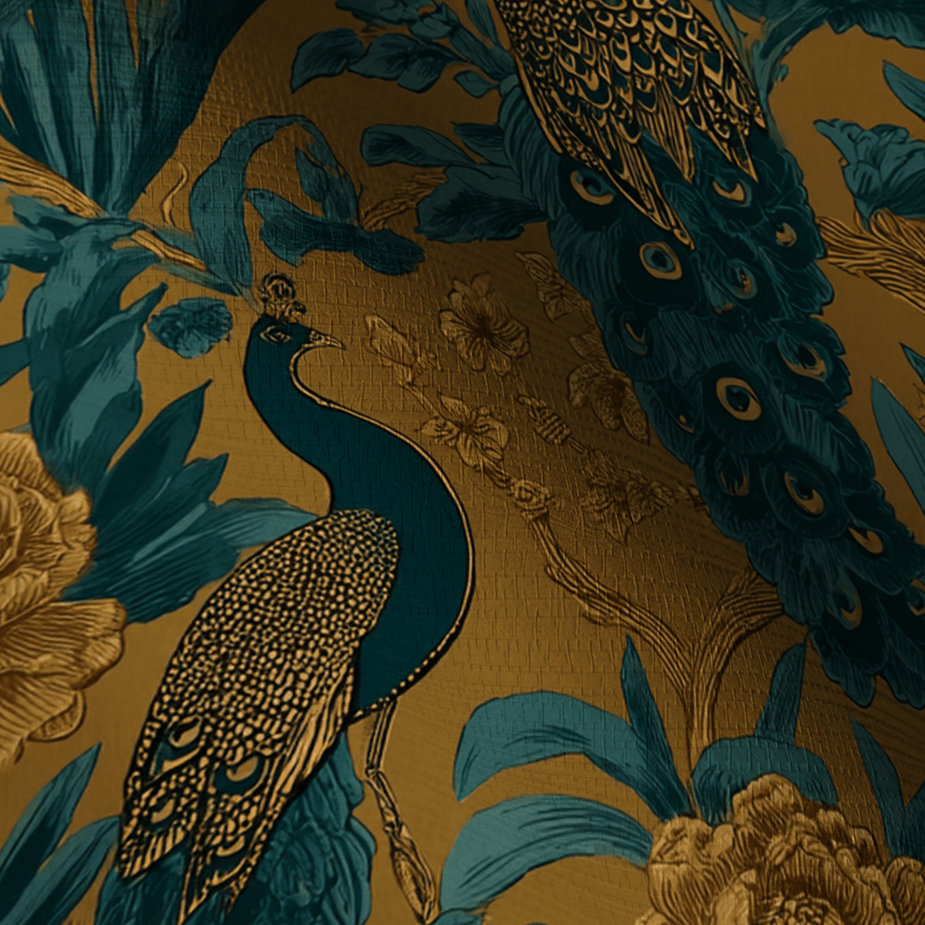 Peacock & Laure Faux Grasscloth Wallpaper - Painted Paper
