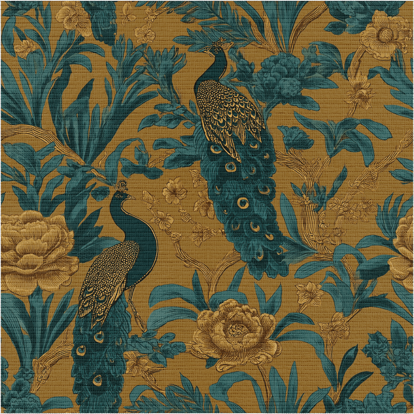Peacock & Laure Faux Grasscloth Wallpaper - Painted Paper