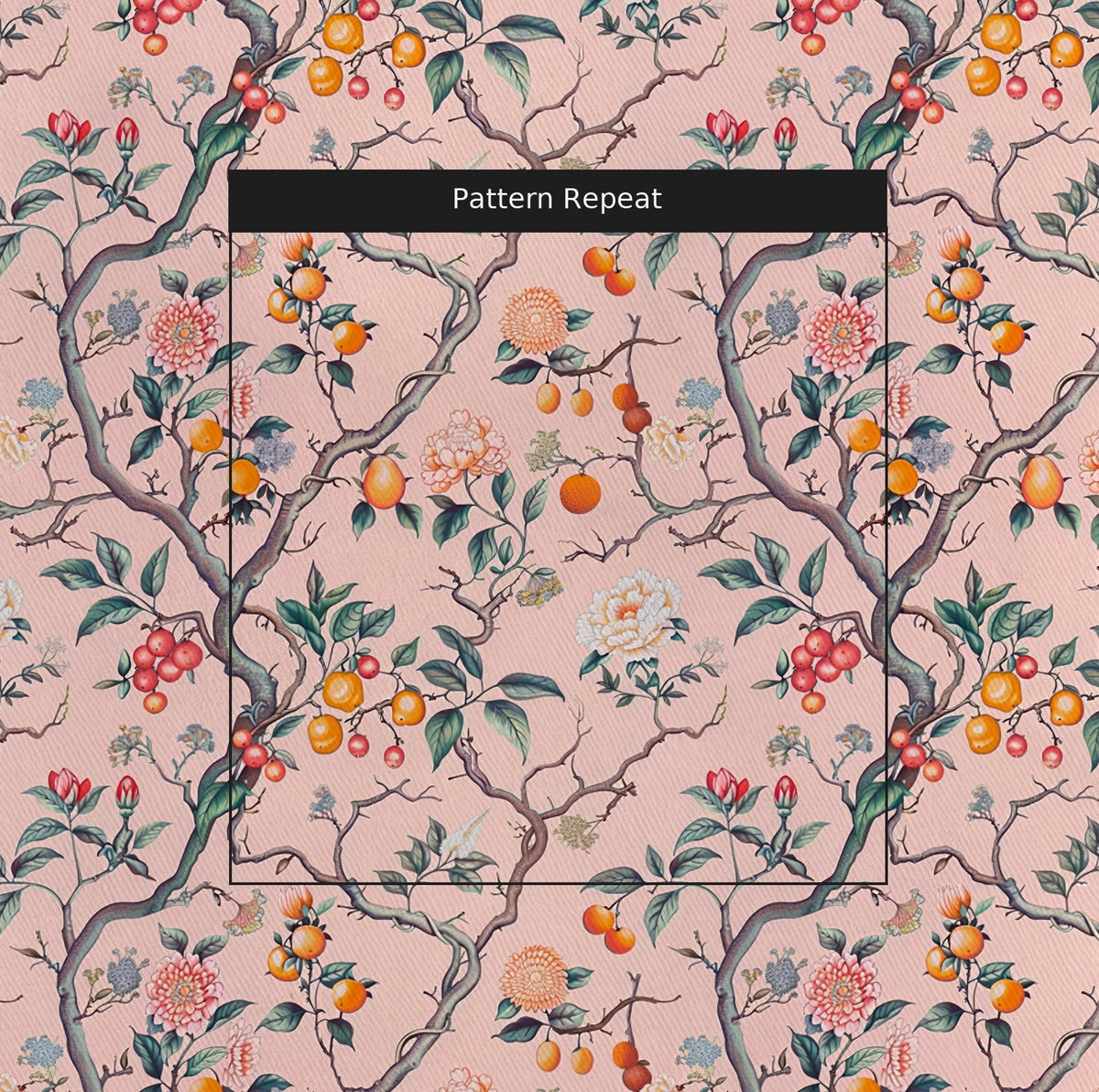Penelope Floral - Fabric - Painted Paper