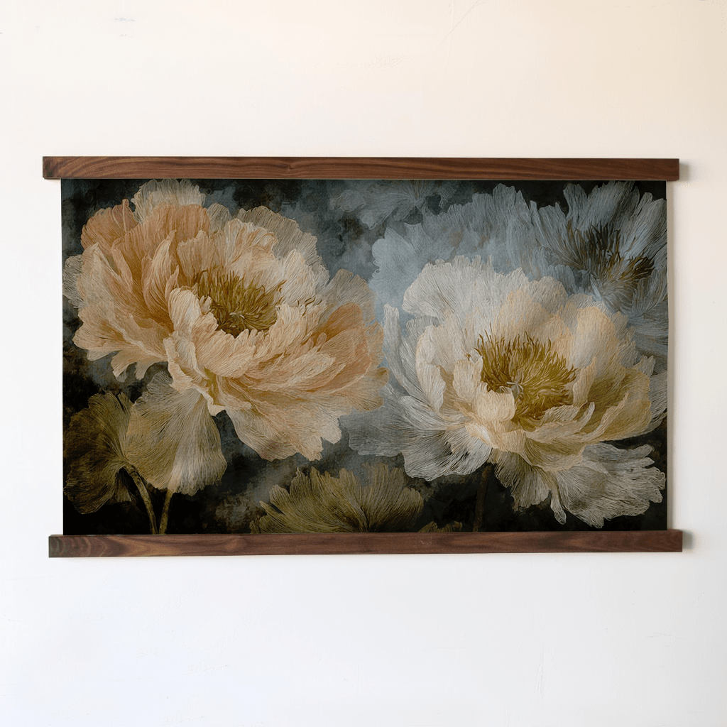 Peony Portrait - Tapestry - Painted Paper