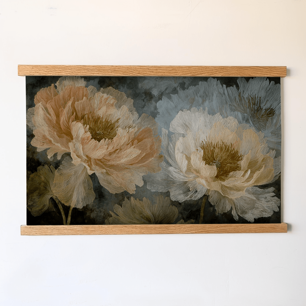 Peony Portrait - Tapestry - Painted Paper