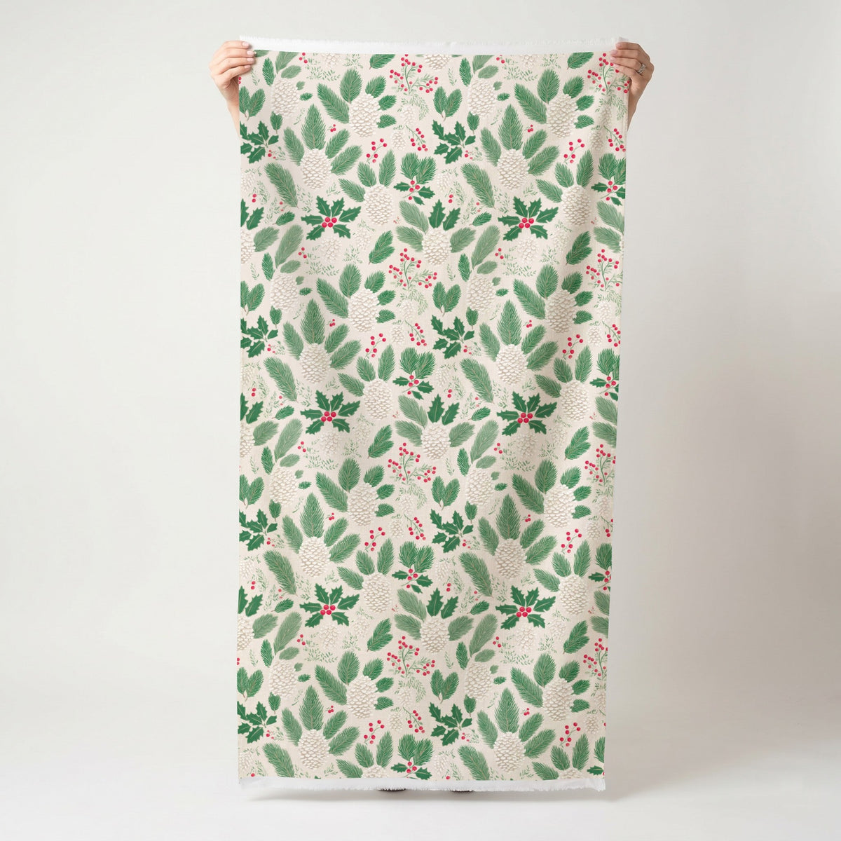 Peppermint Pine - Fabric - Painted Paper