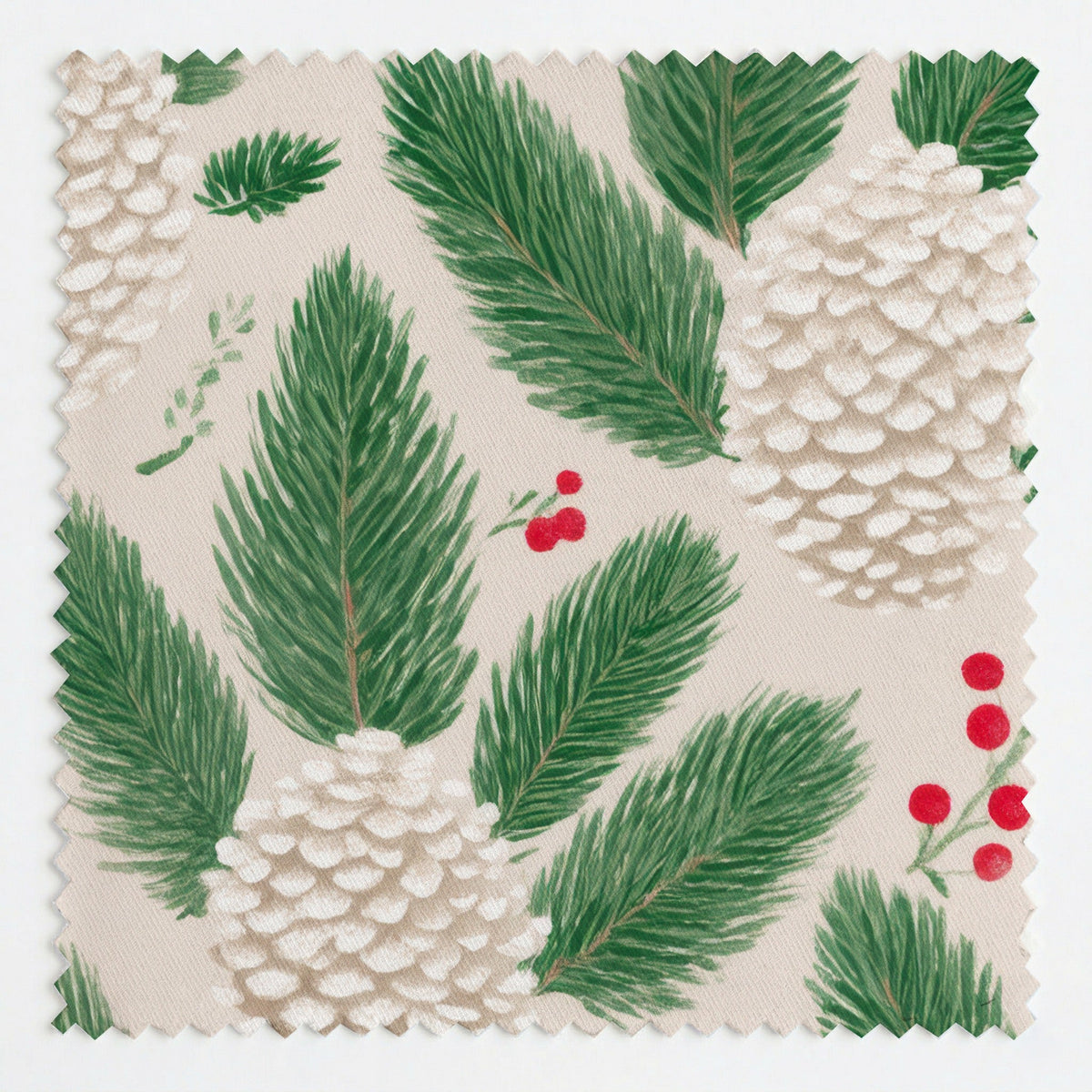 Peppermint Pine - Fabric - Painted Paper